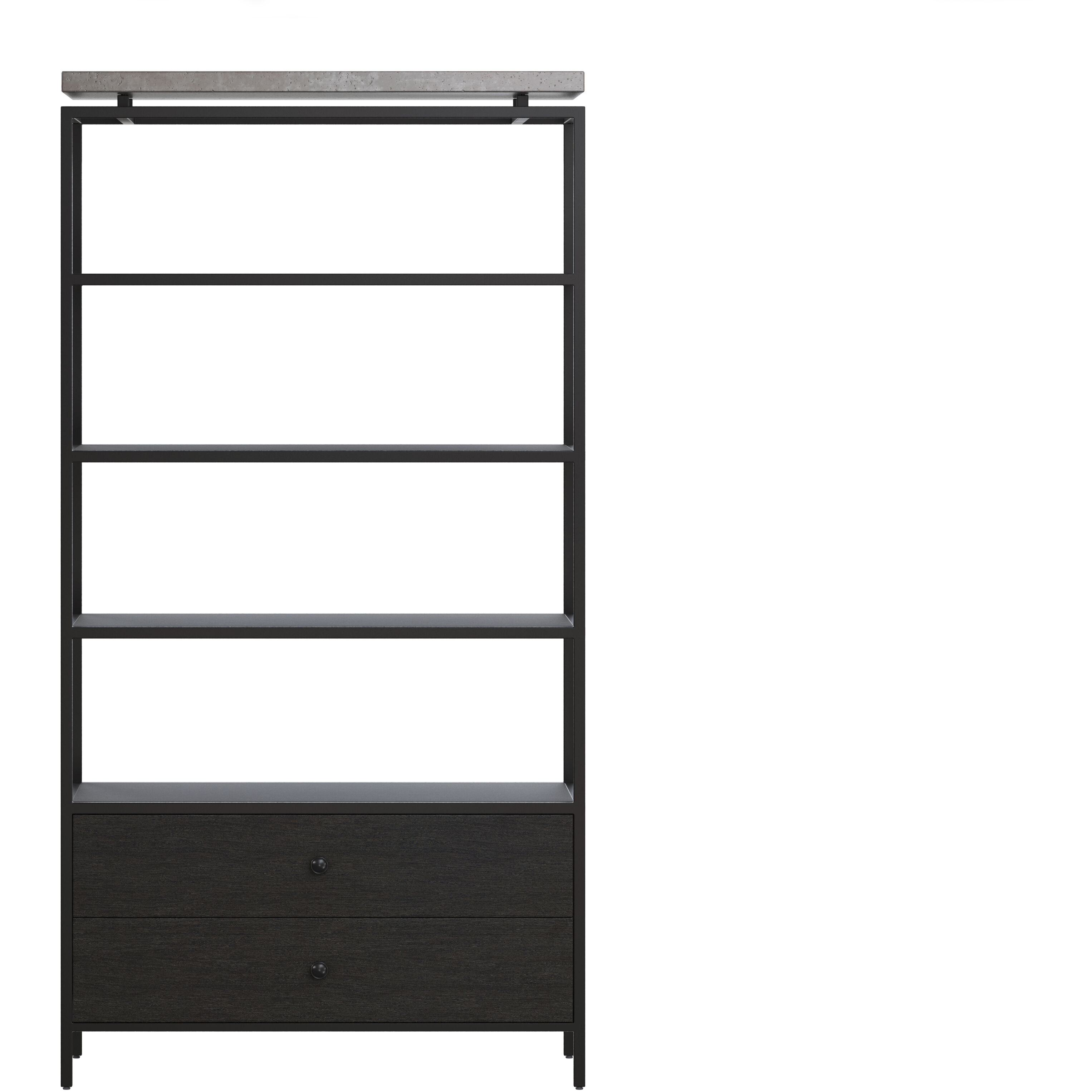 Norwood Grey / Black Bookcase